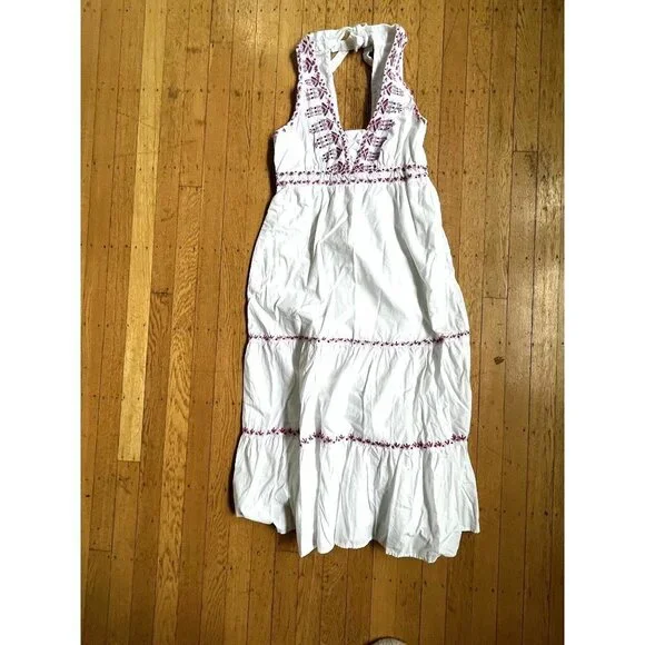 Anthropologie Akemi + Kin White Halter Midi Dress 0 - Picture 6 of 12